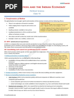 Globalisation and The Indian Economy: Political Science Class-10