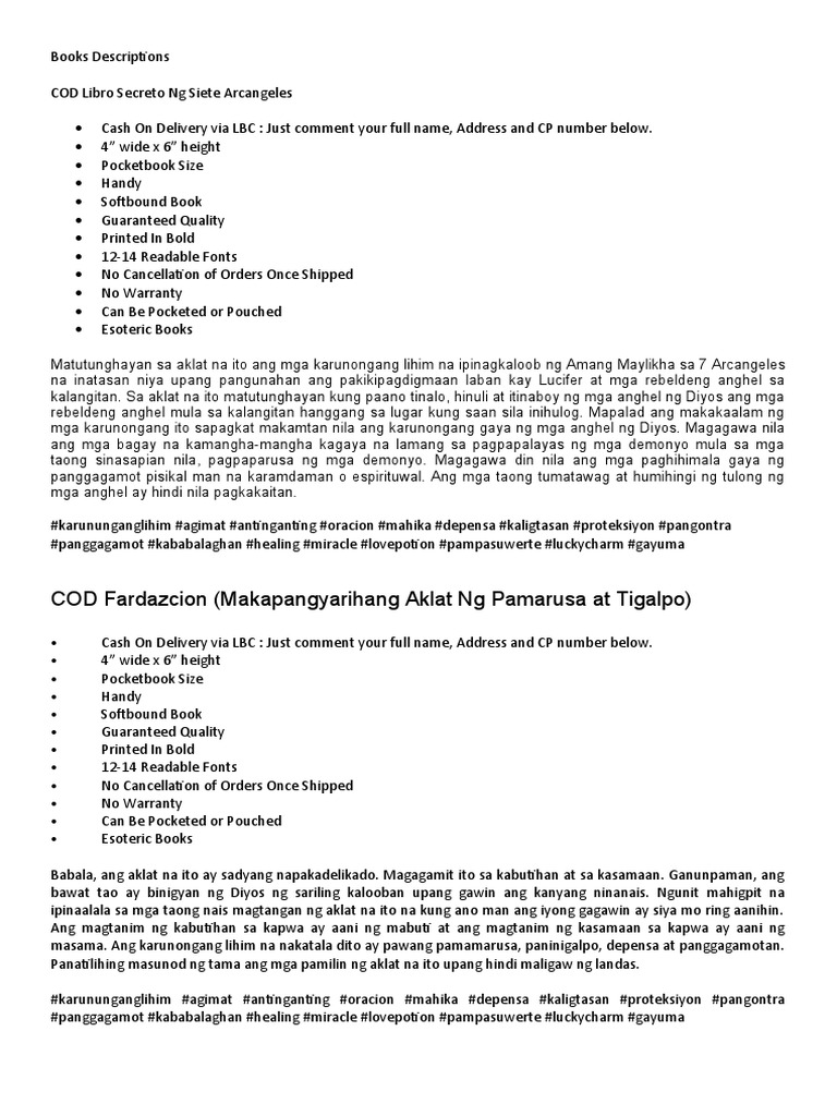 Books Descriptions | PDF