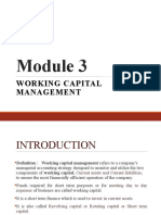 Module 3: Analyzing Working Capital Management