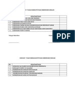 Checklist Tugas Harian Petugas Kebersihan Sekolah