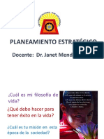 Planeamiento Estratégico: Docente: Dr. Janet Mendoza Rejas