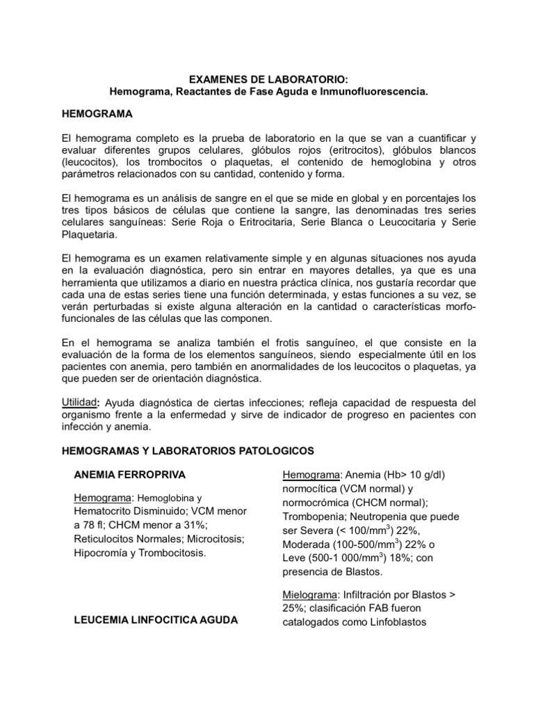 Análisis de plaquetas y anemia | PDF | Sangre | Inflamación