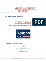 Reception For Steve Daines