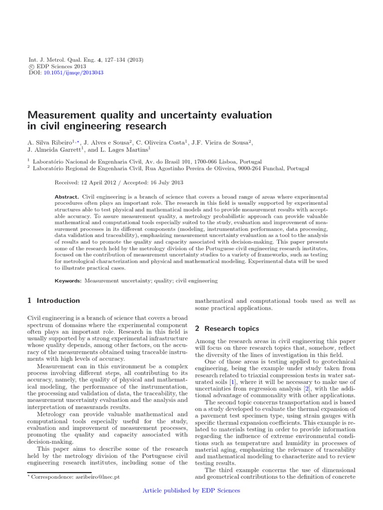 Measurement Quality and Uncertainty Evaluation | PDF | Metrology ...
