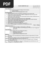 1702cs751 Cloud Computing Lab Syllabus