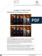 Università di Urbino e Polizia di Stato insieme per la sicurezza sul lavoro - Vivere Urbino.it, 3 agosto 2022
