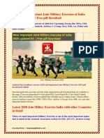 (PDF) Most Important Joint Military Exercises of India 2020 Updated List - Free PDF Download