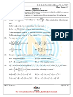 Mathematics Max. Marks: 61: FT X X X X X DX