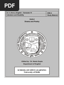 Unit 4 - Drama and Poetry