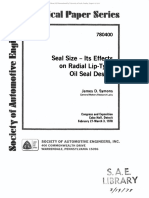 On Radial Lip-Type Oil Seal Design: Seal Size - Its Effects