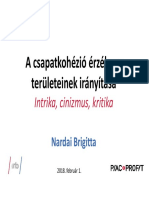 Csapatkohézió-Intrika Cinizmus Kritika - Nardai Brigitta