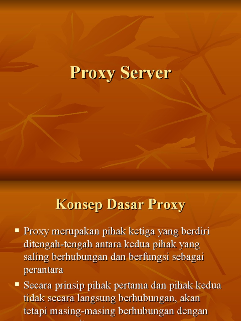 Fungsi dan Konsep Proxy Server | PDF