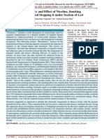 Chemistry and Effect of Nicotine, Smoking Pollution and Stopping It Under Section of Law