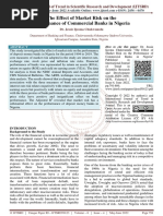 The Effect of Market Risk On The Performance of Commercial Banks in Nigeria