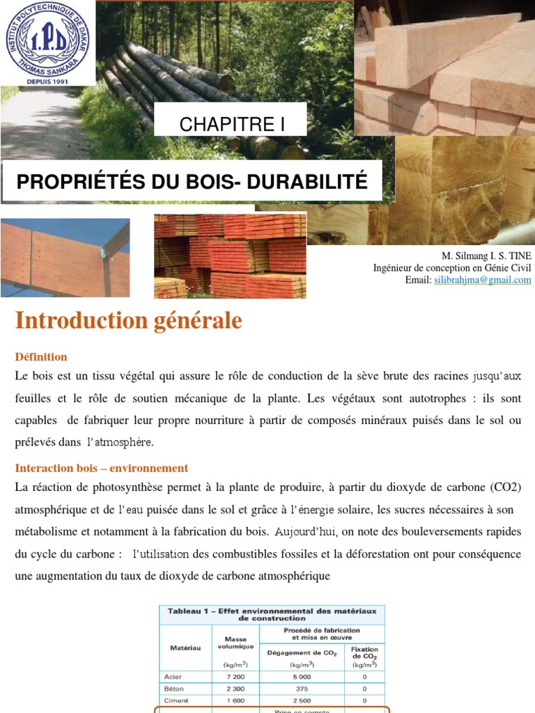 Propriétés et Durabilité du Bois | PDF | Bois (matériau de construction ...
