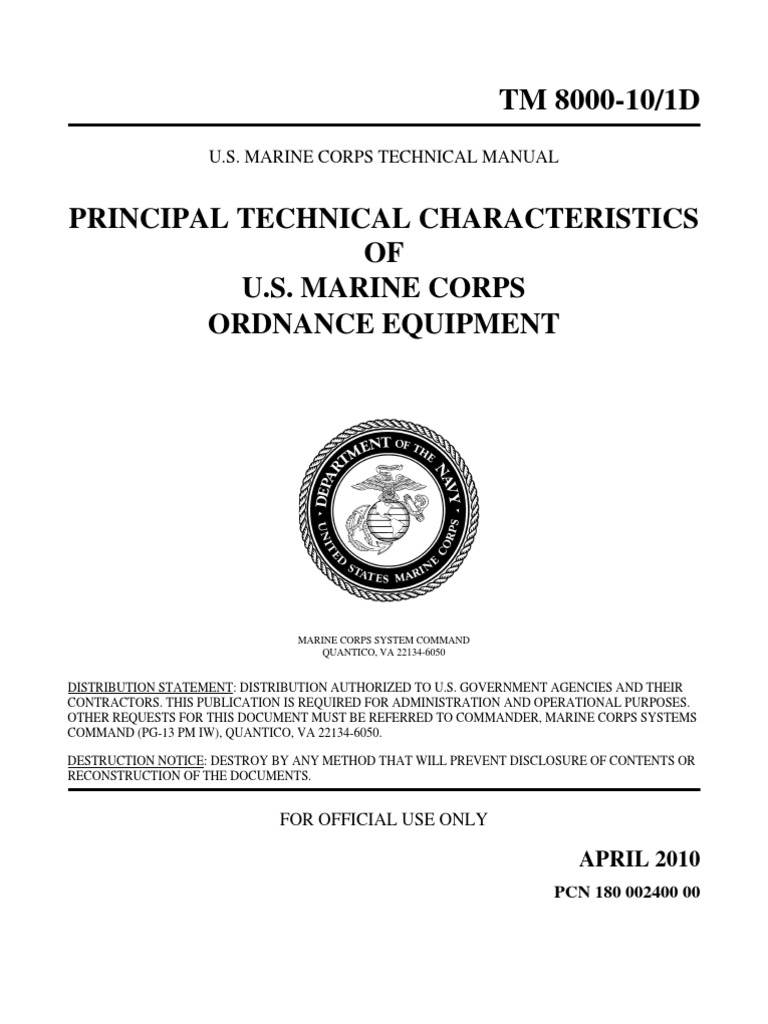 USMC OrdnanceEquipment | PDF | Armoured Fighting Vehicles | Hazards