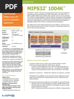 MIPS32 1004K: Industry's First Multi-Threaded Multiprocessor IP Core For Embedded Applications