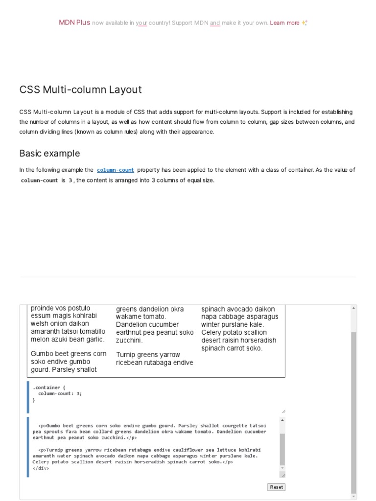 CSS Multi-column Layout Guide | PDF | Page Layout | Web Development