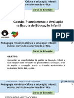 AULA 14 PHC EI GESTÃO PLANEJAMENTO AVALIAÇÃO - Adaptado