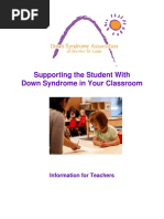 Supporting The Student With Ds Information For Teachers 2014new