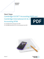 Next Steps: Cambridge IGCSE™ Accounting 0452 and Cambridge International AS & A Level Accounting 9706
