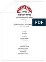 Health Economics: Theory & Practice: Indian Institute of Management, Bangalore PGP 2021-2023 Term-4