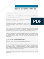 6 Consejos para Elegir Tu Nicho de Mercado