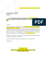 Solicitud para formar parte del Programa Cultivo de Arroz de EMAPA