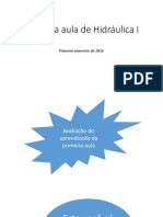 Segunda Aula de Hidráulica I