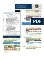 Outline: Week 1: Introduction To Analytical Chemistry