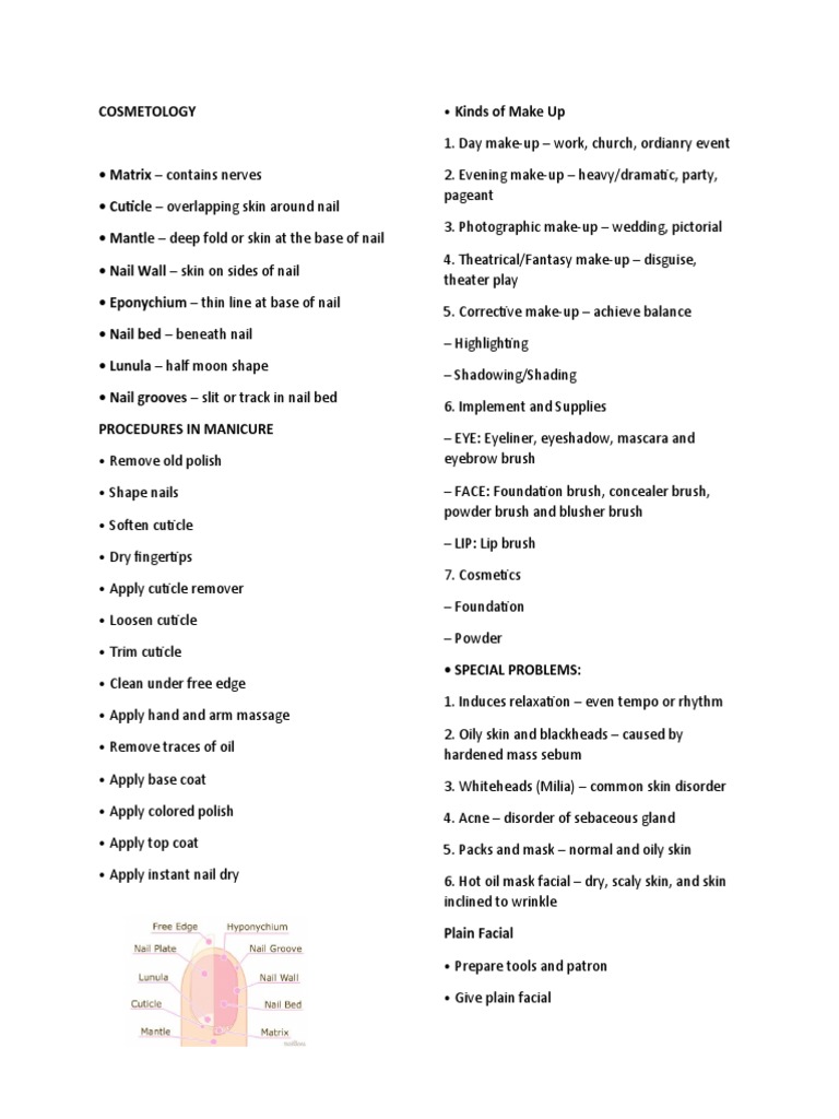 COSMETOLOGY | Download Free PDF | Nail (Anatomy) | Hair