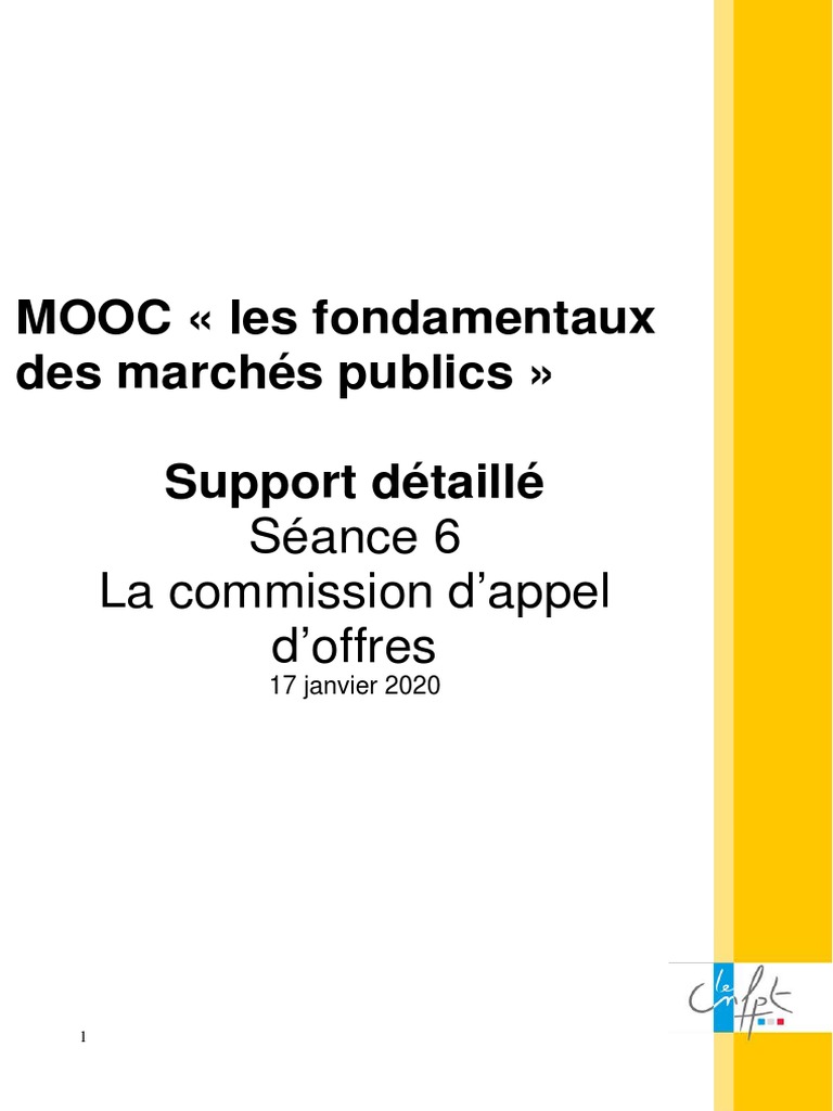 Commission d'Appel d'Offres Règles et Rôles PDF Vote Gouvernement — free download