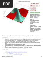 CS 189 - 289A - Introduction To Machine Learning