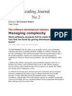 Reading Journal No.2: Managing Complexity