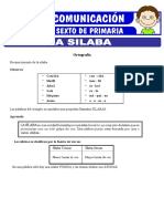 La Silaba Clasificacion para Sexto de Primaria