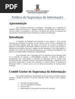 Política de Segurança da Informação Prefeitura Municipal de Garibaldi