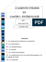 Medicaments Utilises en Gastro - Enterologie