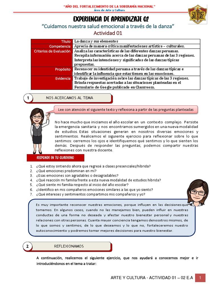 Danza y emociones en secundaria | PDF | Bailes | Las emociones