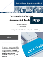 Assessment & Feedback: Curriculum Review Workshop