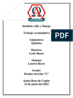 Química, física y biografías en un trabajo escolar