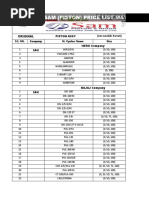 SAM (PISTON) Price List May-2022