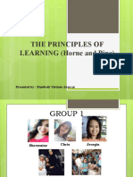 Unit Ii: The Principles of LEARNING (Horne and Pine)