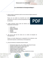 Normas de higiene personal al manipular alimentos