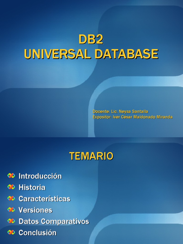 Historia y características de DB2 | PDF | Mi sql | Ibm Db2