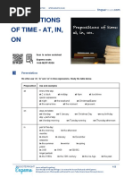 Prepositions of Time