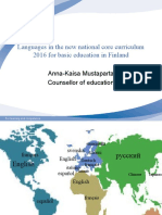 Languages in The New National Core Curriculum 2016 For Basic Education in Finland