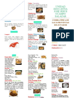 Unidad Educativa José Jesús Ocampo Salazar: Comida Típica de Las 24 Provincias Del Ecuador