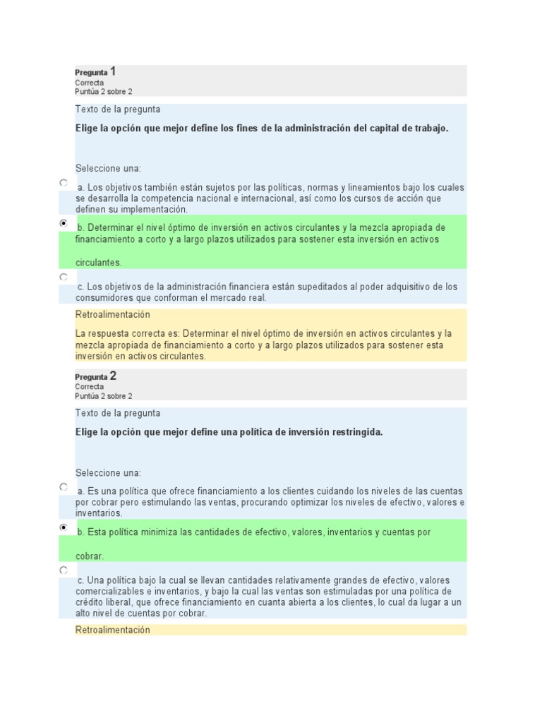 Examen de Finanzas Empresariales | PDF | Compartir (Finanzas ...