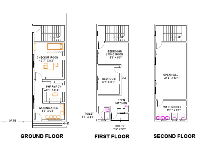 Ground Floor First Floor Second Floor: UP UP UP | PDF