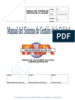 Manual de Calidad de MM CALCETINES V-04